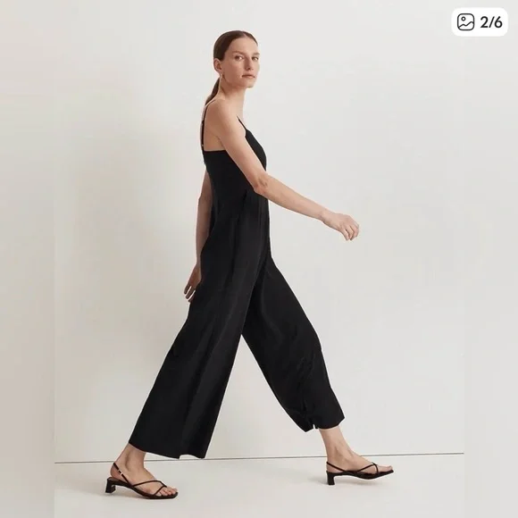 Madewell Black Strappy Jumpsuit - Picture 2 of 10